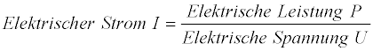 Elektrischer Strom / Elektrische Stromstärke I (Ampere)
